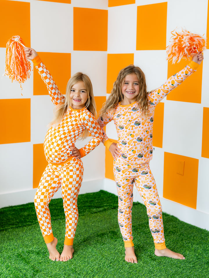 Little Vols Checkerboard Pajama Set