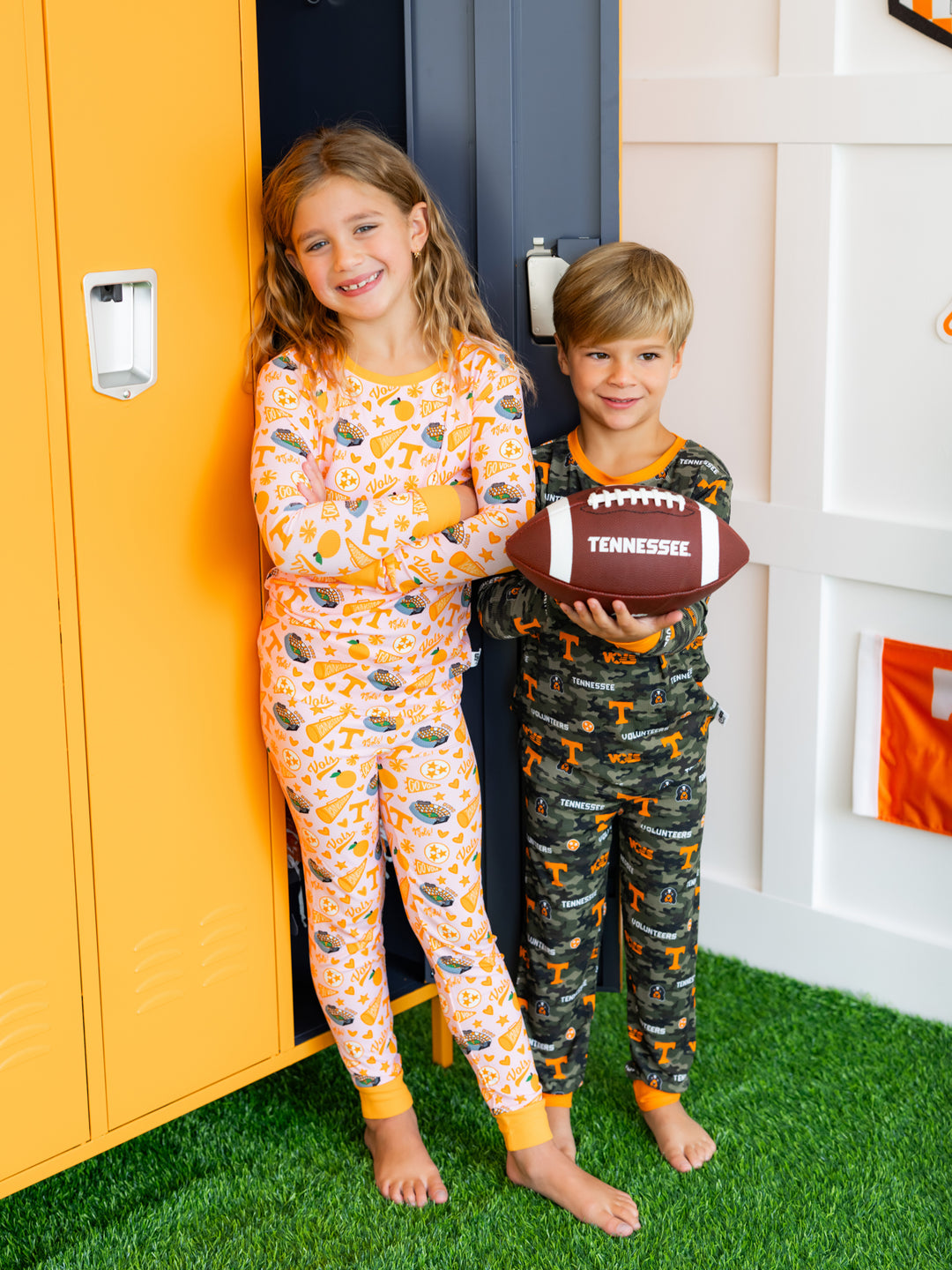 Big Orange Camo Pajama Set