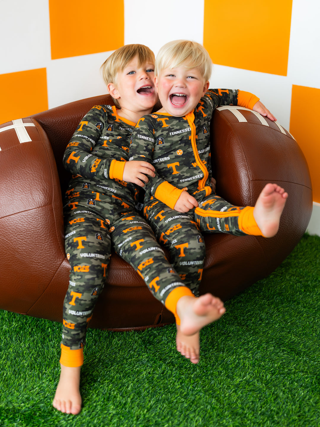 Big Orange Camo Pajama Set