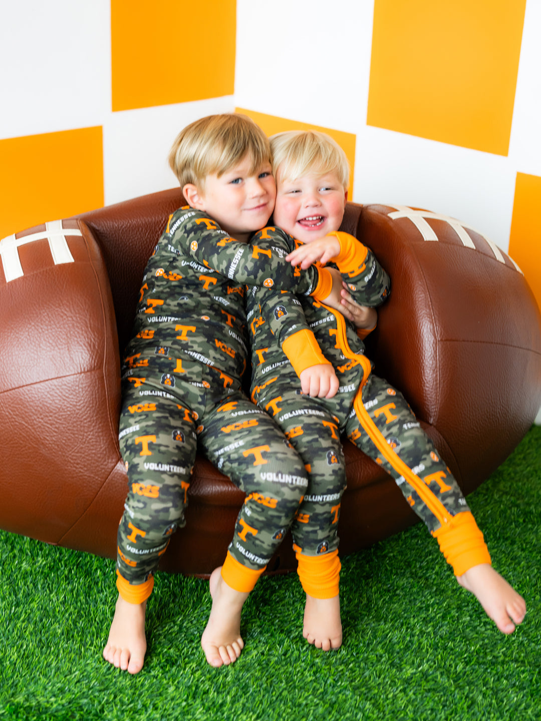 Big Orange Camo Pajama Set
