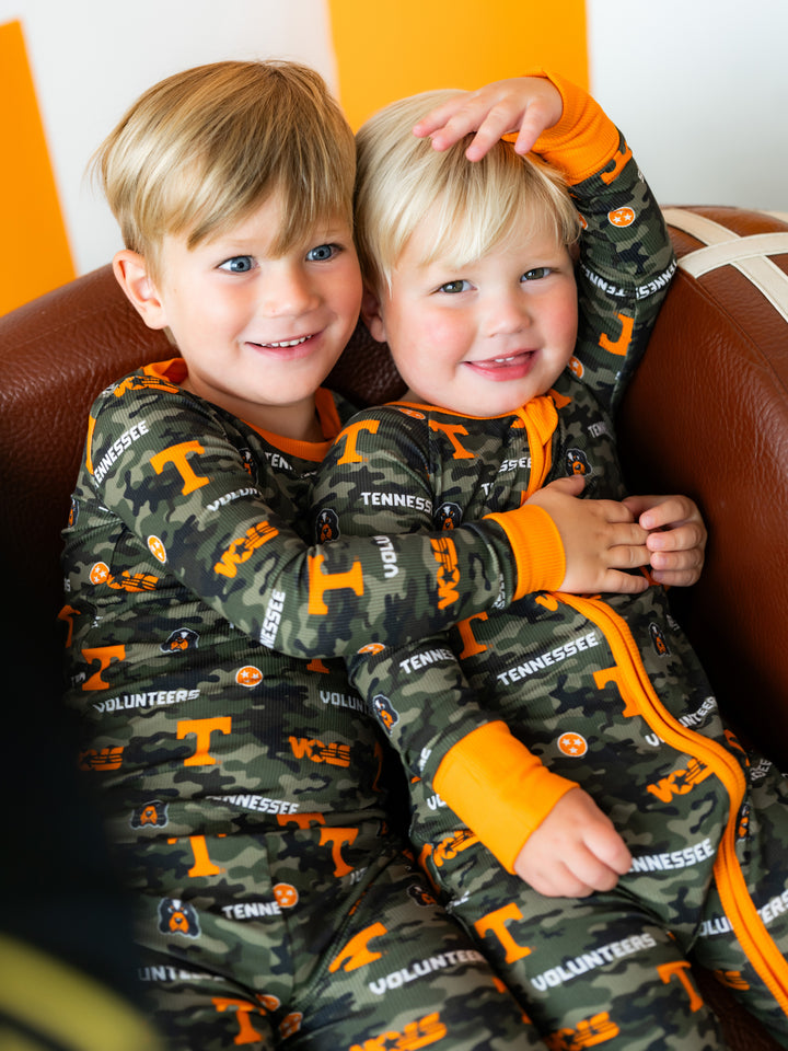 Big Orange Camo Pajama Set