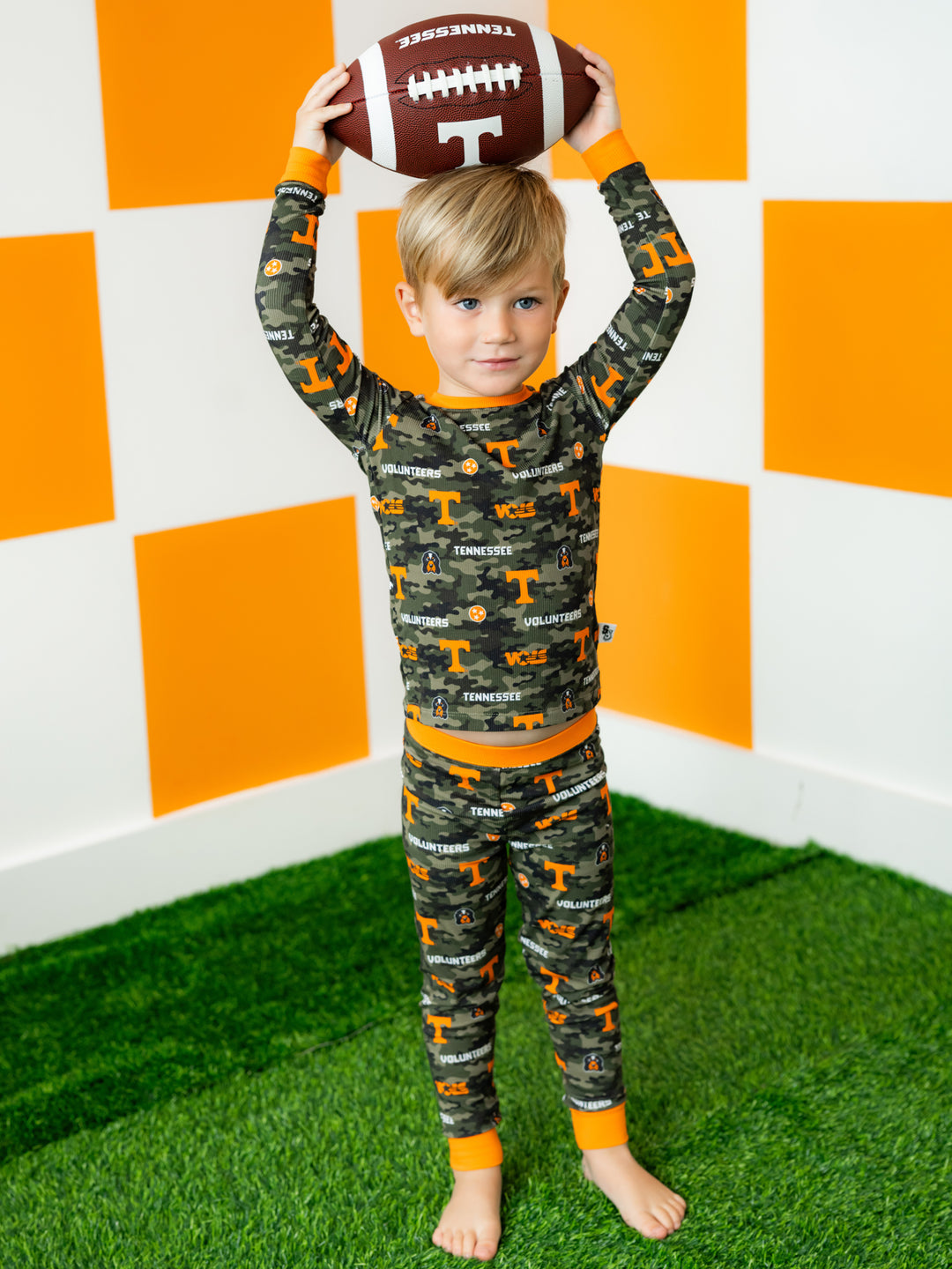 Big Orange Camo Pajama Set