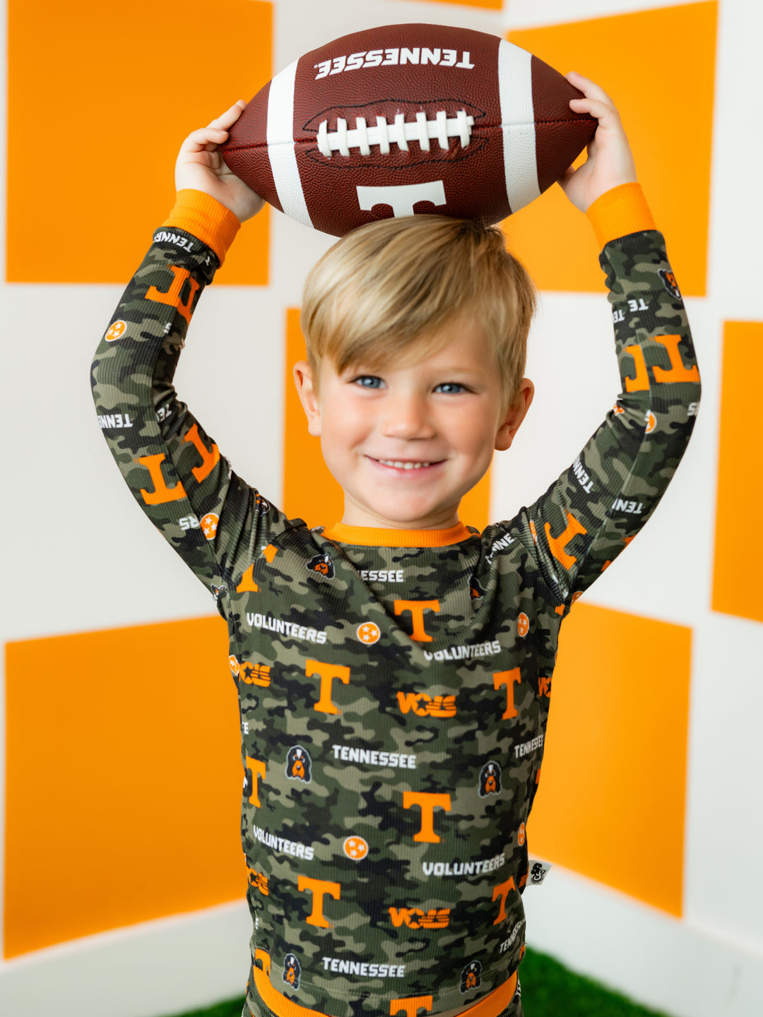 Big Orange Camo Pajama Set