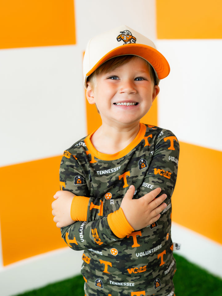Big Orange Camo Pajama Set