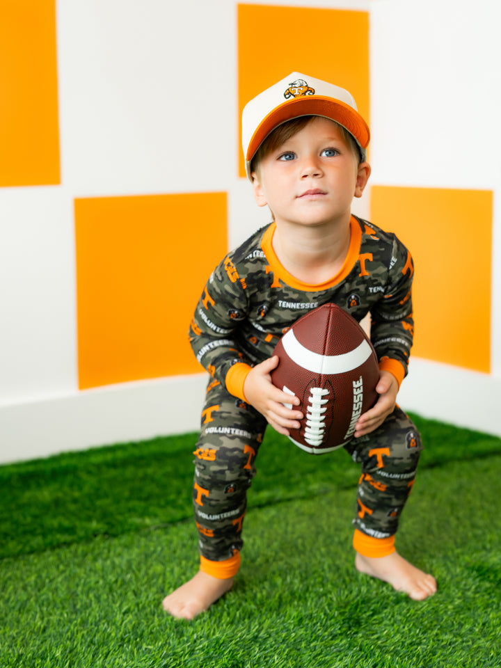 Big Orange Camo Pajama Set