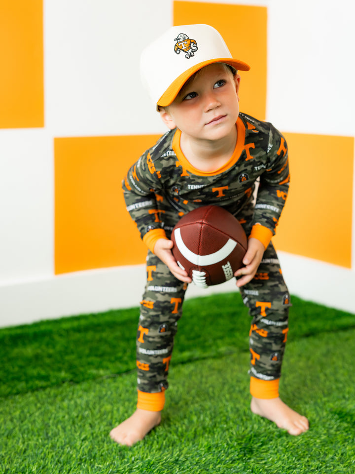 Big Orange Camo Pajama Set