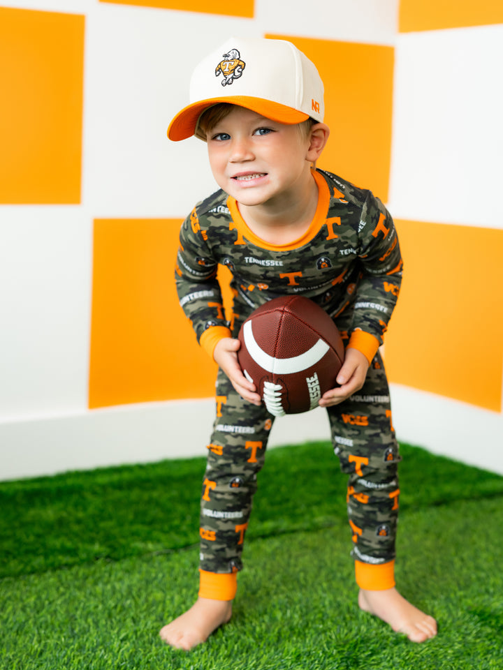 Big Orange Camo Pajama Set