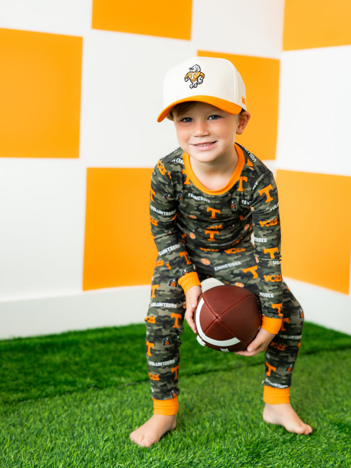 Big Orange Camo Pajama Set