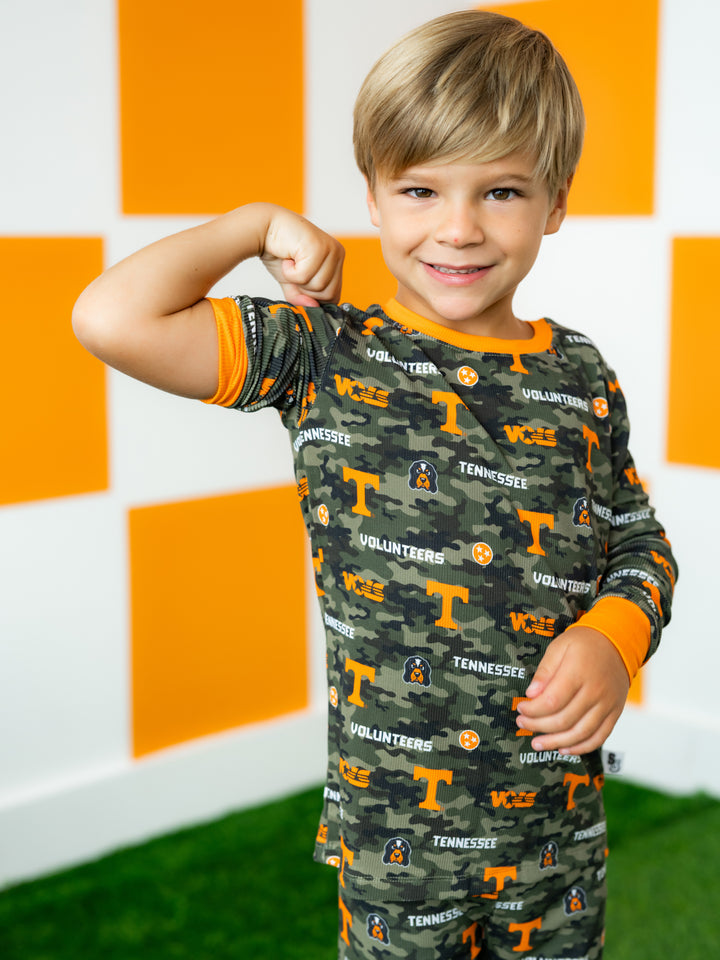 Big Orange Camo Pajama Set