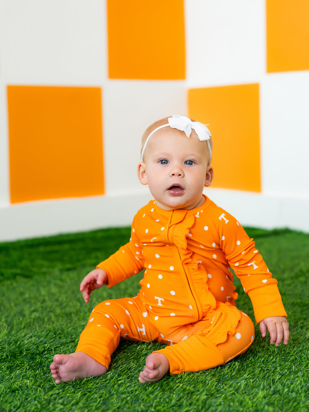 Polka Dot Power T Ruffle Zippy