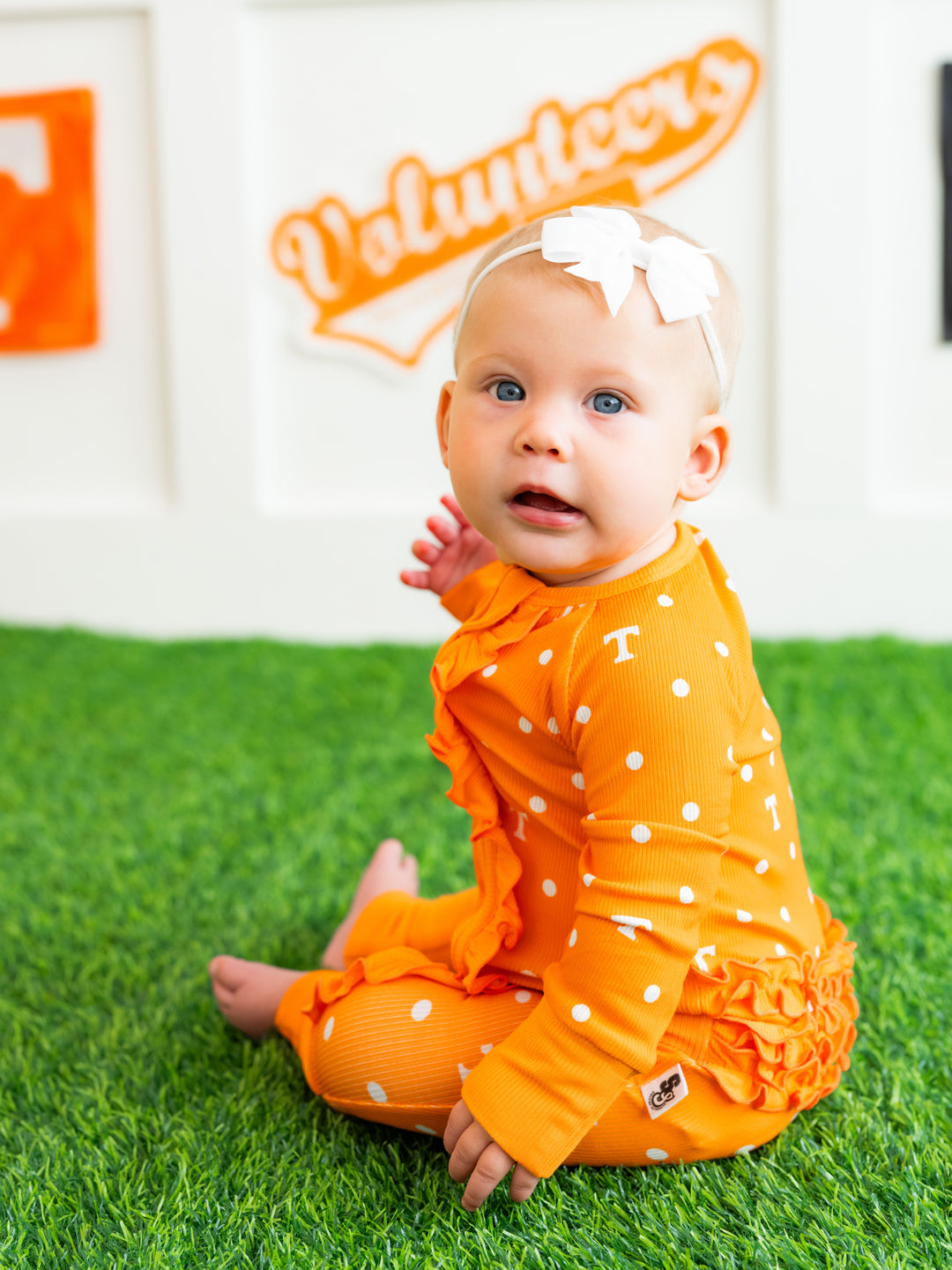 Polka Dot Power T Ruffle Zippy