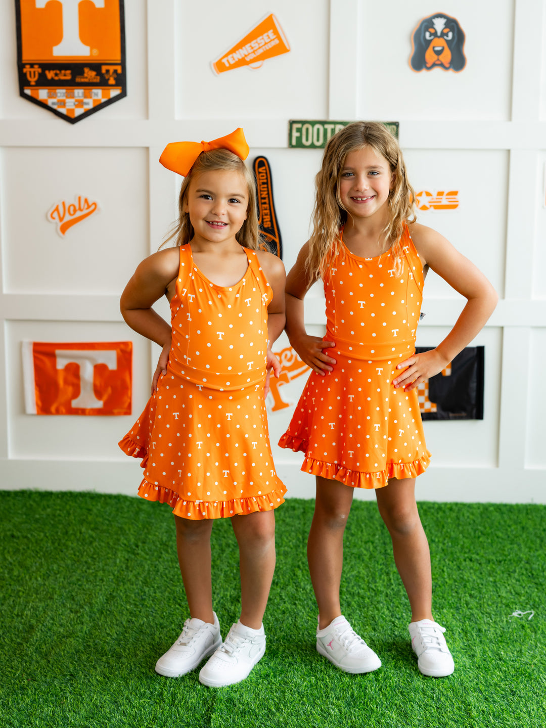 Polka Dot Power T Ruffle Hem Dress