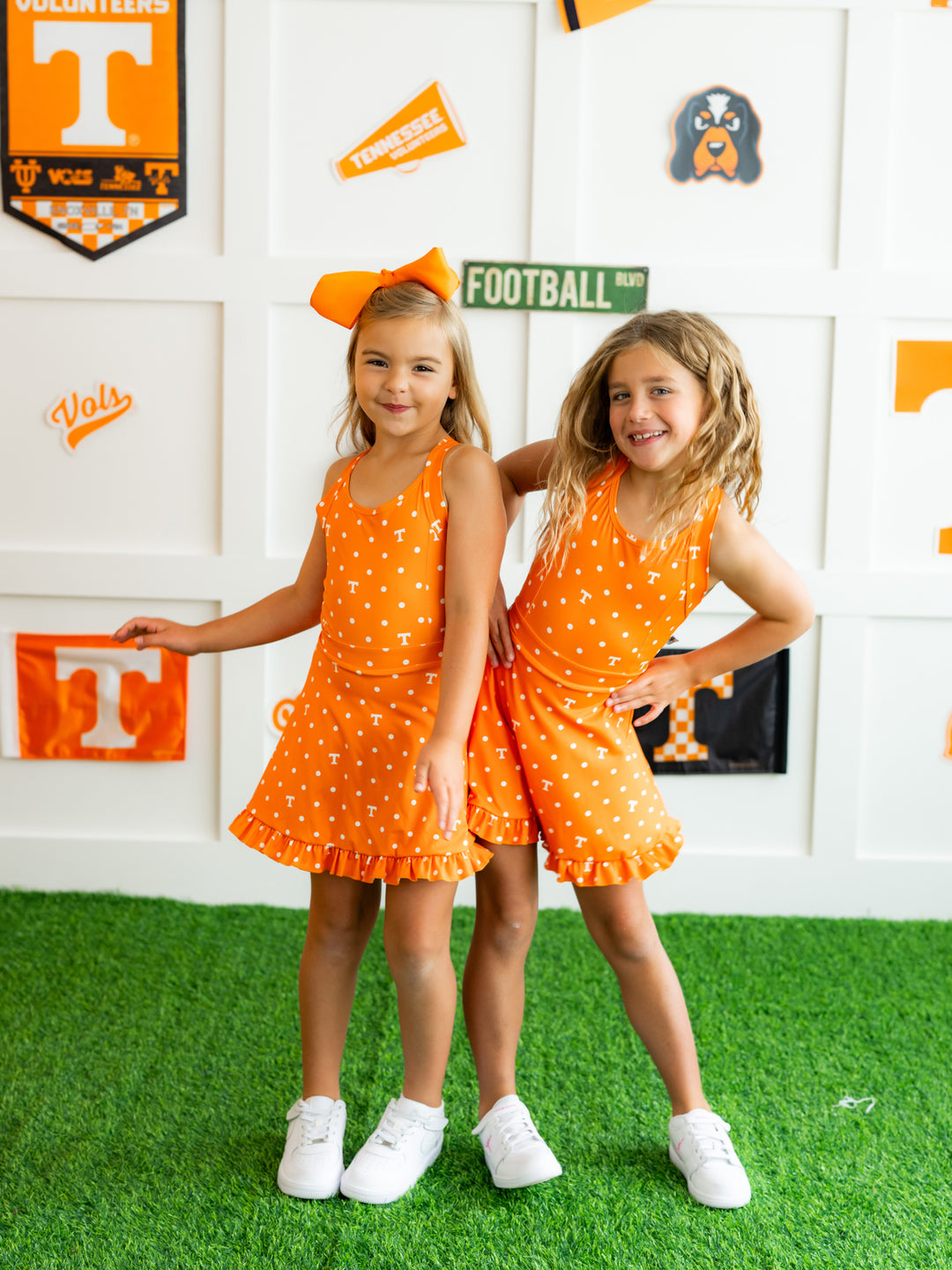 Polka Dot Power T Ruffle Hem Dress