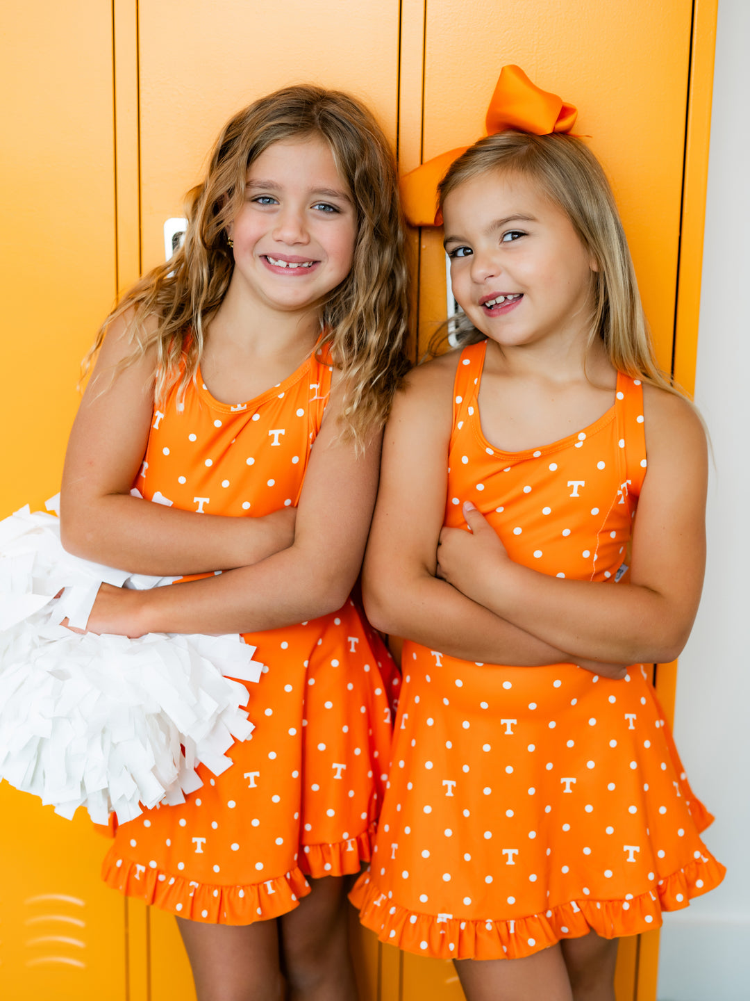 Polka Dot Power T Ruffle Hem Dress