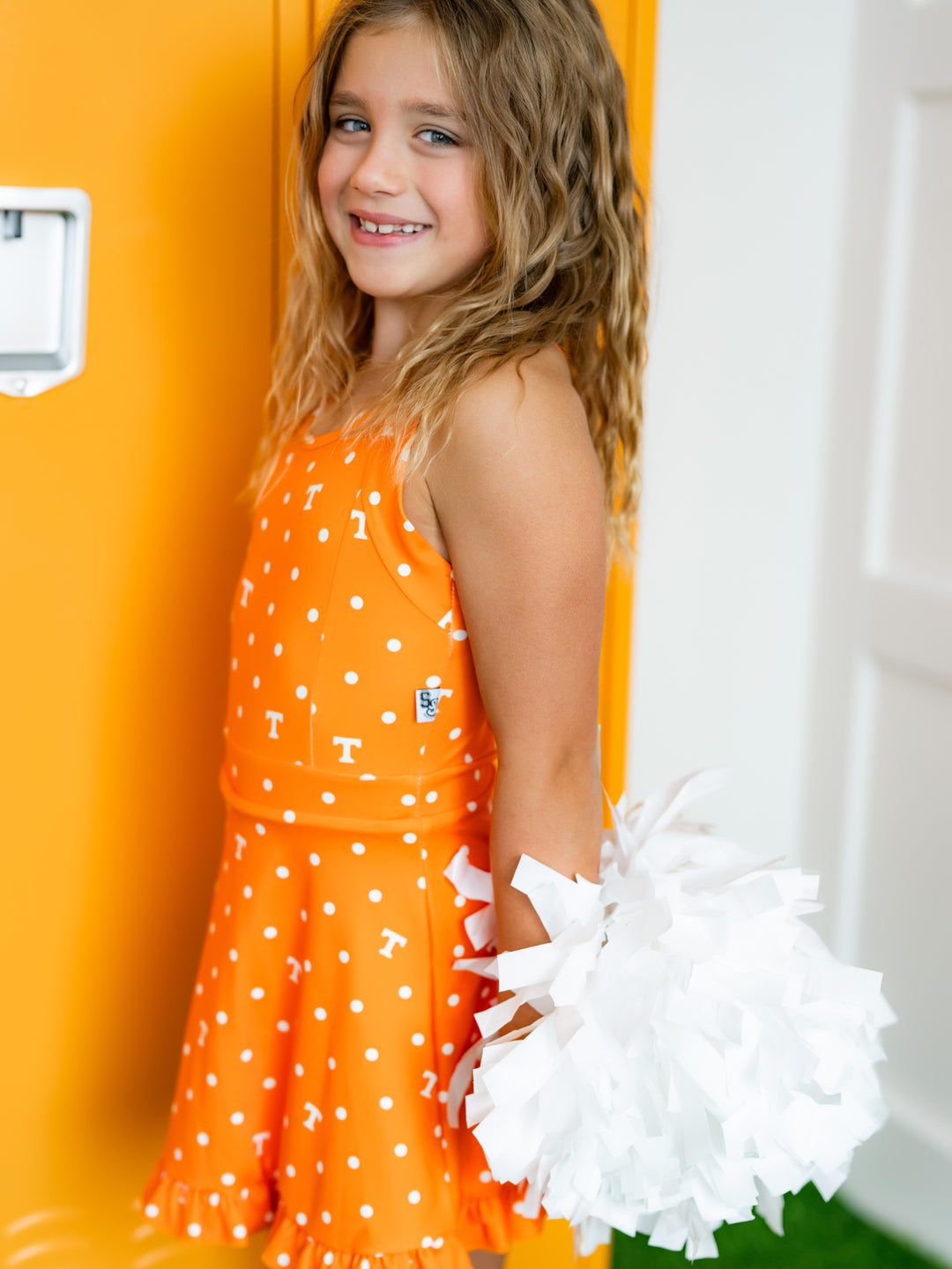 Polka Dot Power T Ruffle Hem Dress