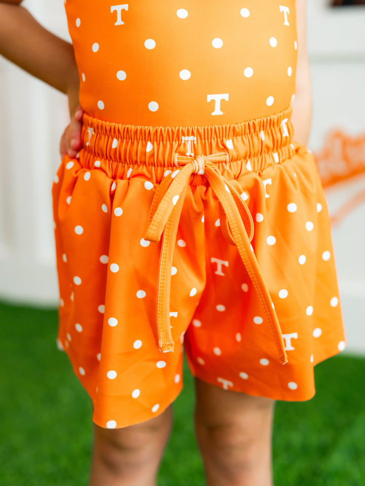 Polka Dot Power T Flutter Shorts