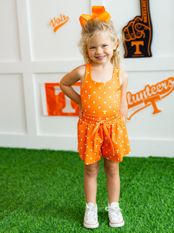 Polka Dot Power T Flutter Shorts