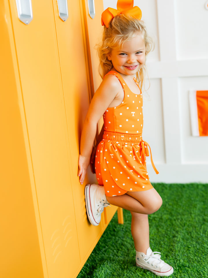 Polka Dot Power T Flutter Shorts