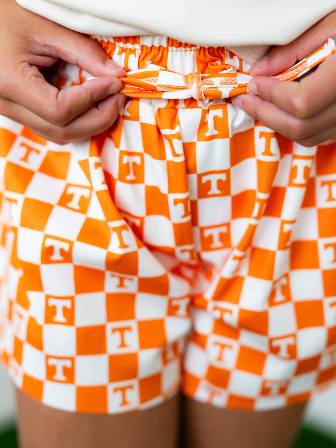 Little Vols Checkerboard Flutter Shorts