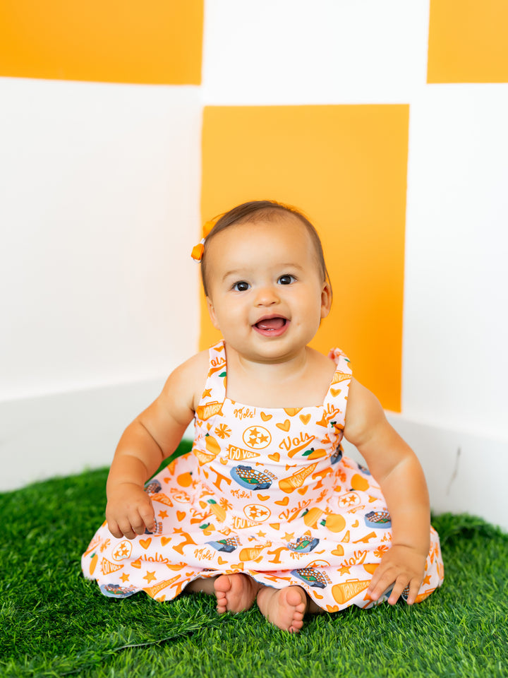 Vols Vibes Scallop Hem Dress