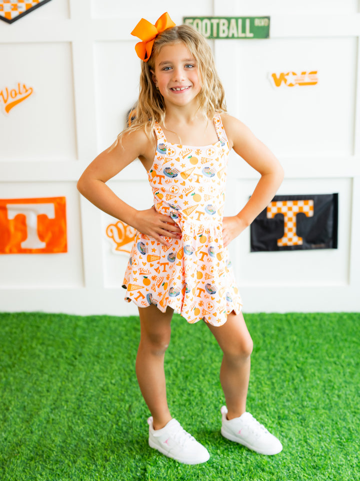 Vols Vibes Scallop Hem Dress