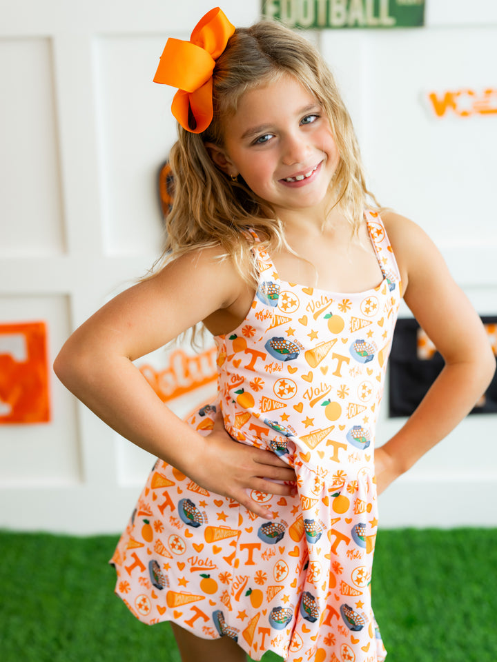 Vols Vibes Scallop Hem Dress