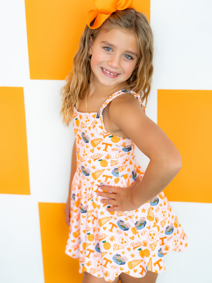 Vols Vibes Scallop Hem Dress
