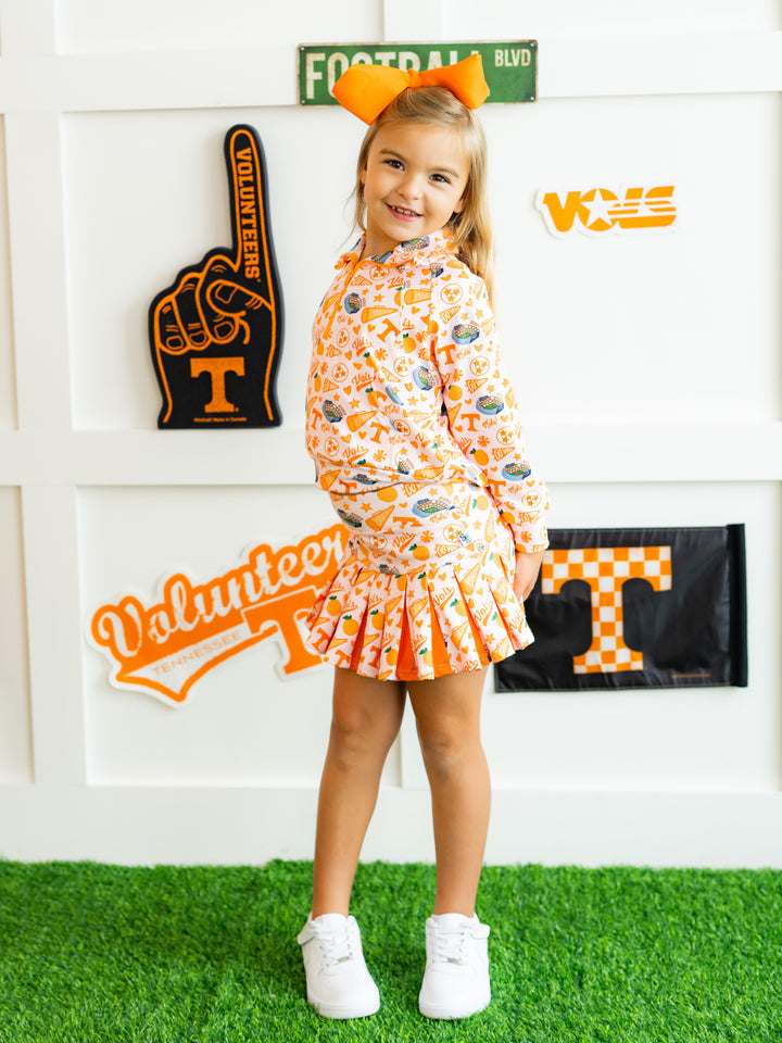 Vols Vibes Quarter Zip Pleated Skort Set