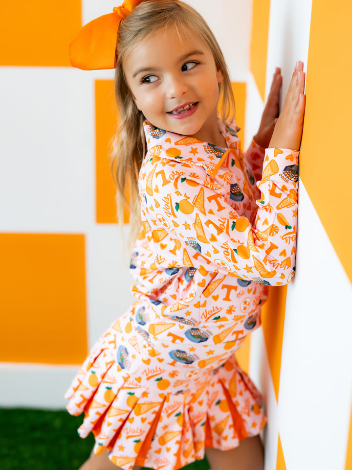Vols Vibes Quarter Zip Pleated Skort Set