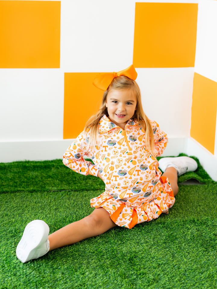 Vols Vibes Quarter Zip Pleated Skort Set