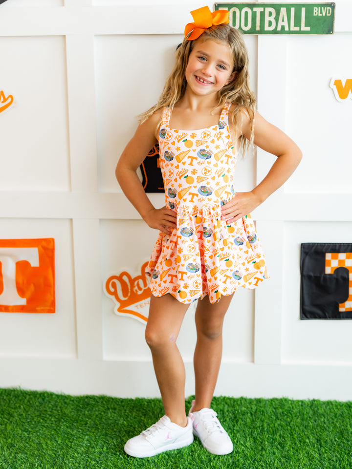 Vols Vibes Scallop Hem Dress