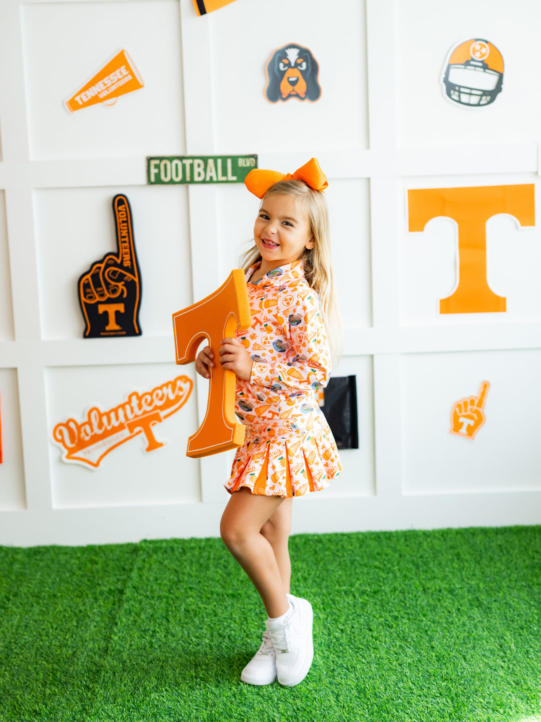 Vols Vibes Quarter Zip Pleated Skort Set