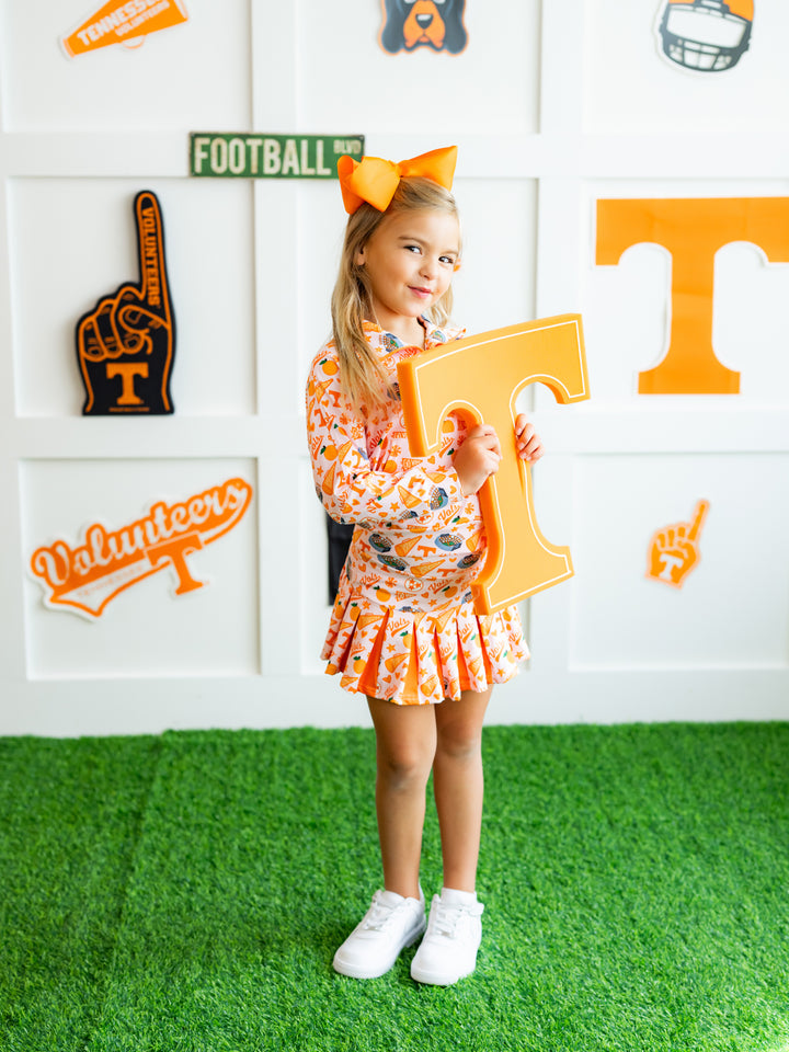 Vols Vibes Quarter Zip Pleated Skort Set
