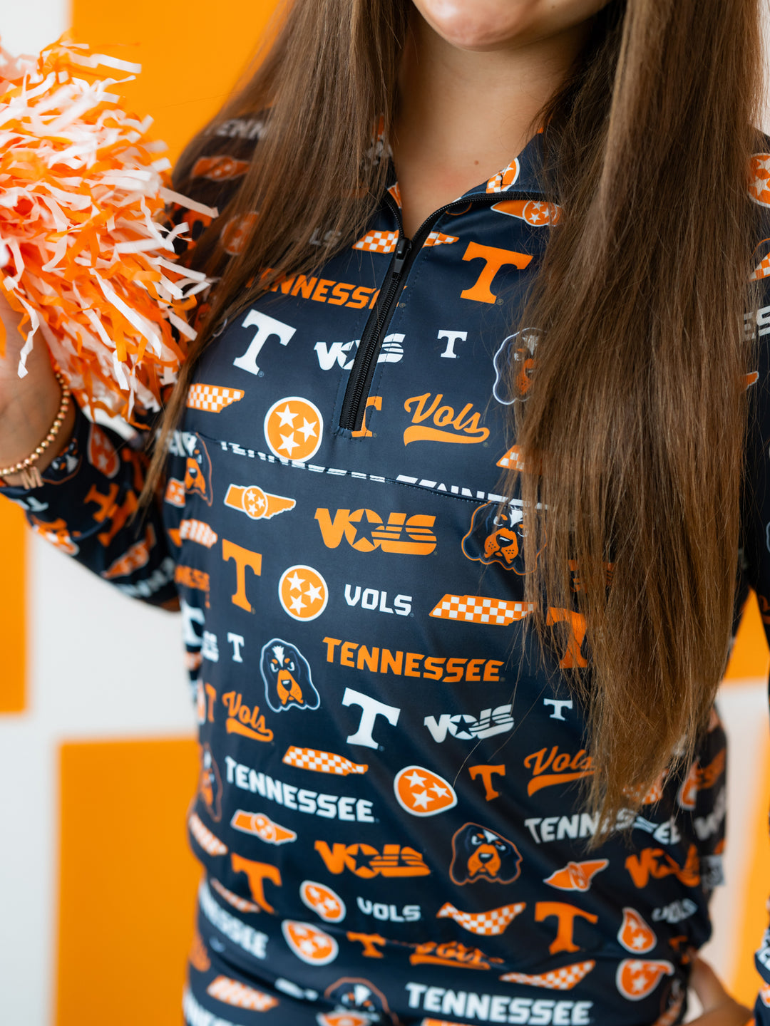 Dark Mode Vols Quarter Zip Flare Pant Set