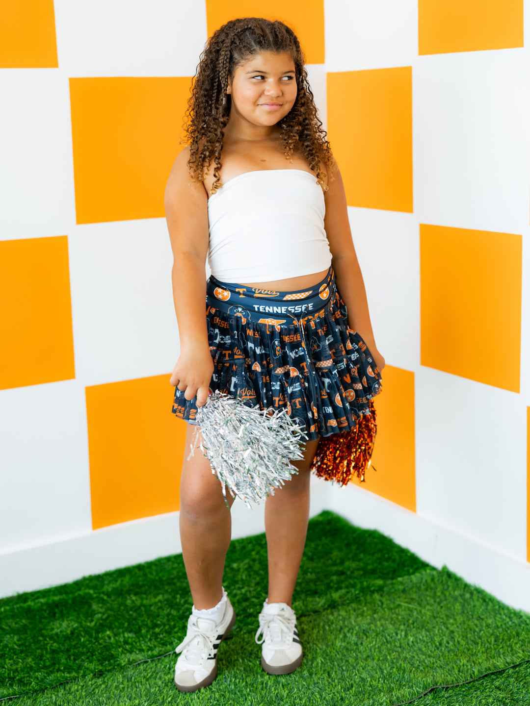 Dark Mode Vols Mesh Twirl Skirt