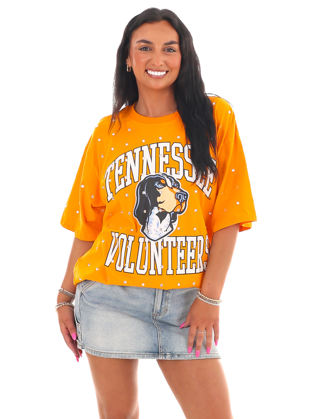 Tennessee Volunteers Smokey All-Over Rhinestone Tee