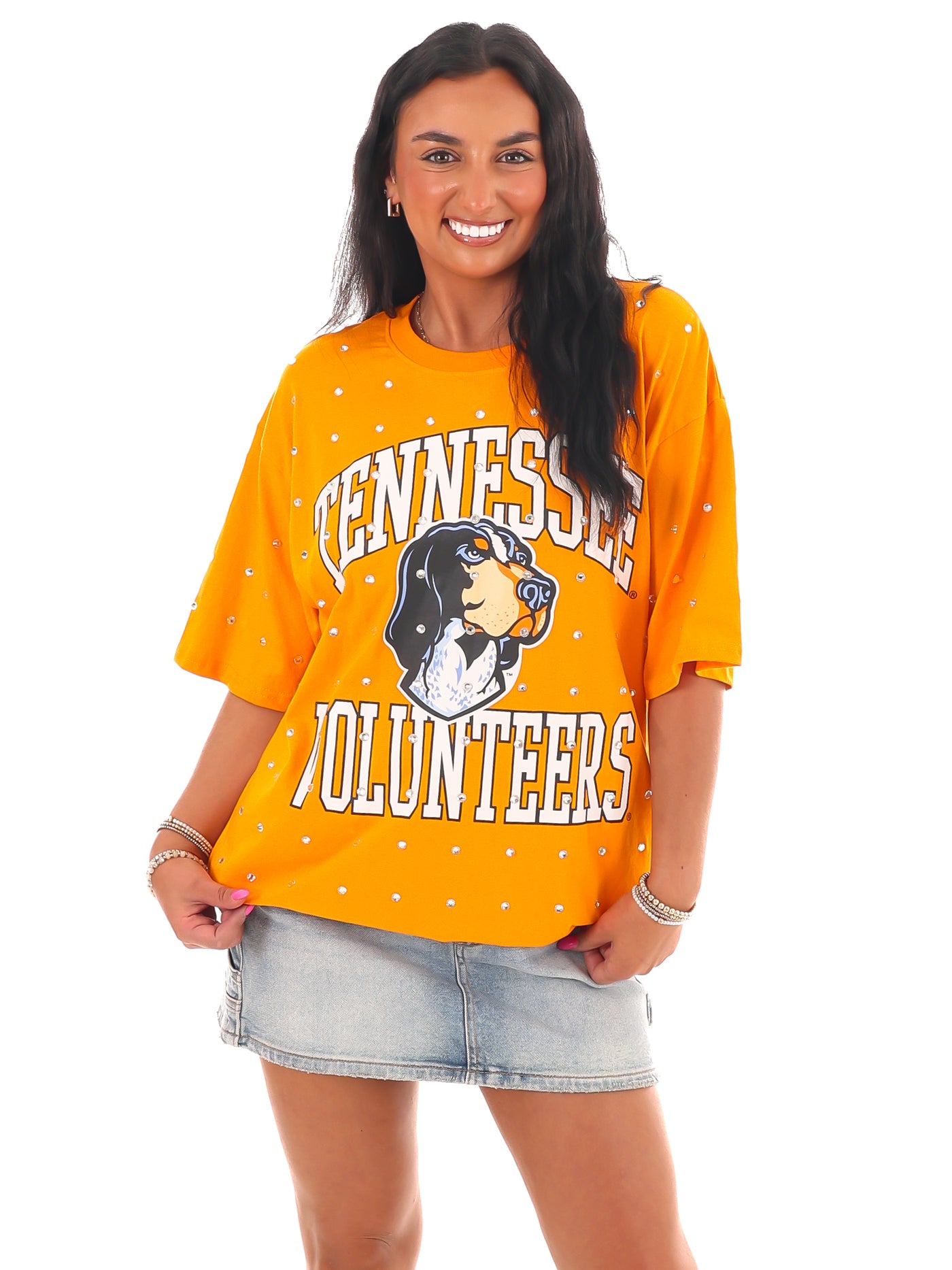 Tennessee Volunteers Smokey All-Over Rhinestone Tee