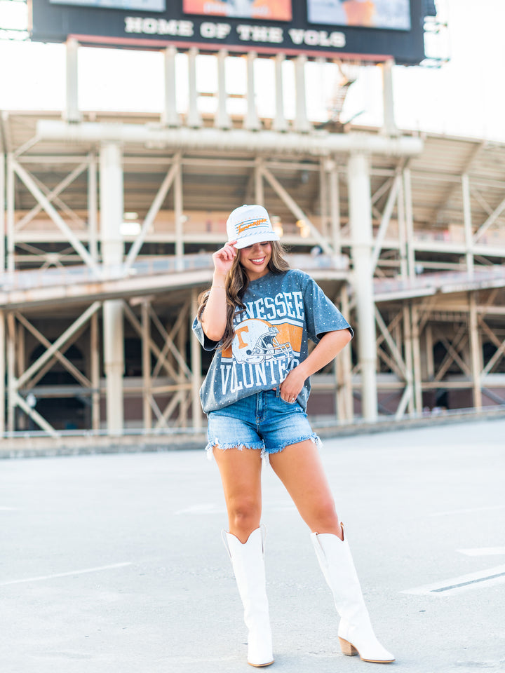 University of Tennessee Helmet All-Over Mini Rhinestone Tee