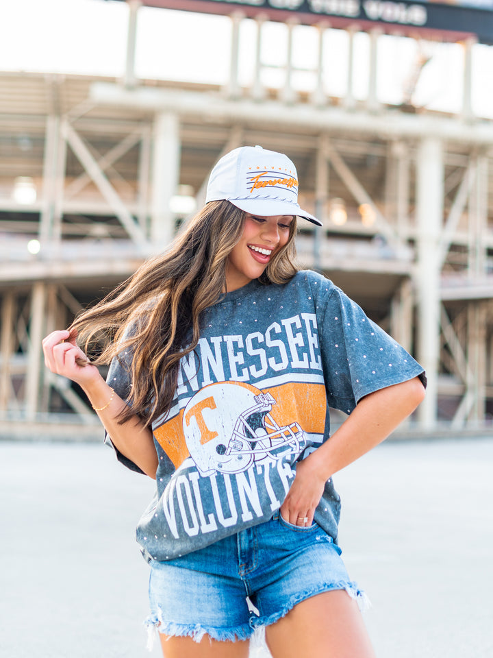 University of Tennessee Helmet All-Over Mini Rhinestone Tee