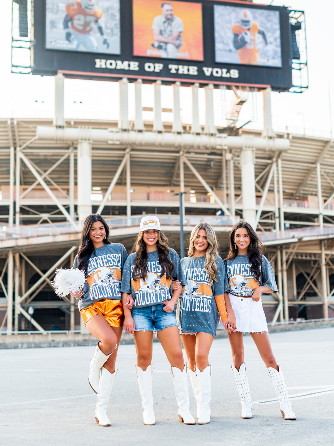 University of Tennessee Helmet All-Over Mini Rhinestone Tee