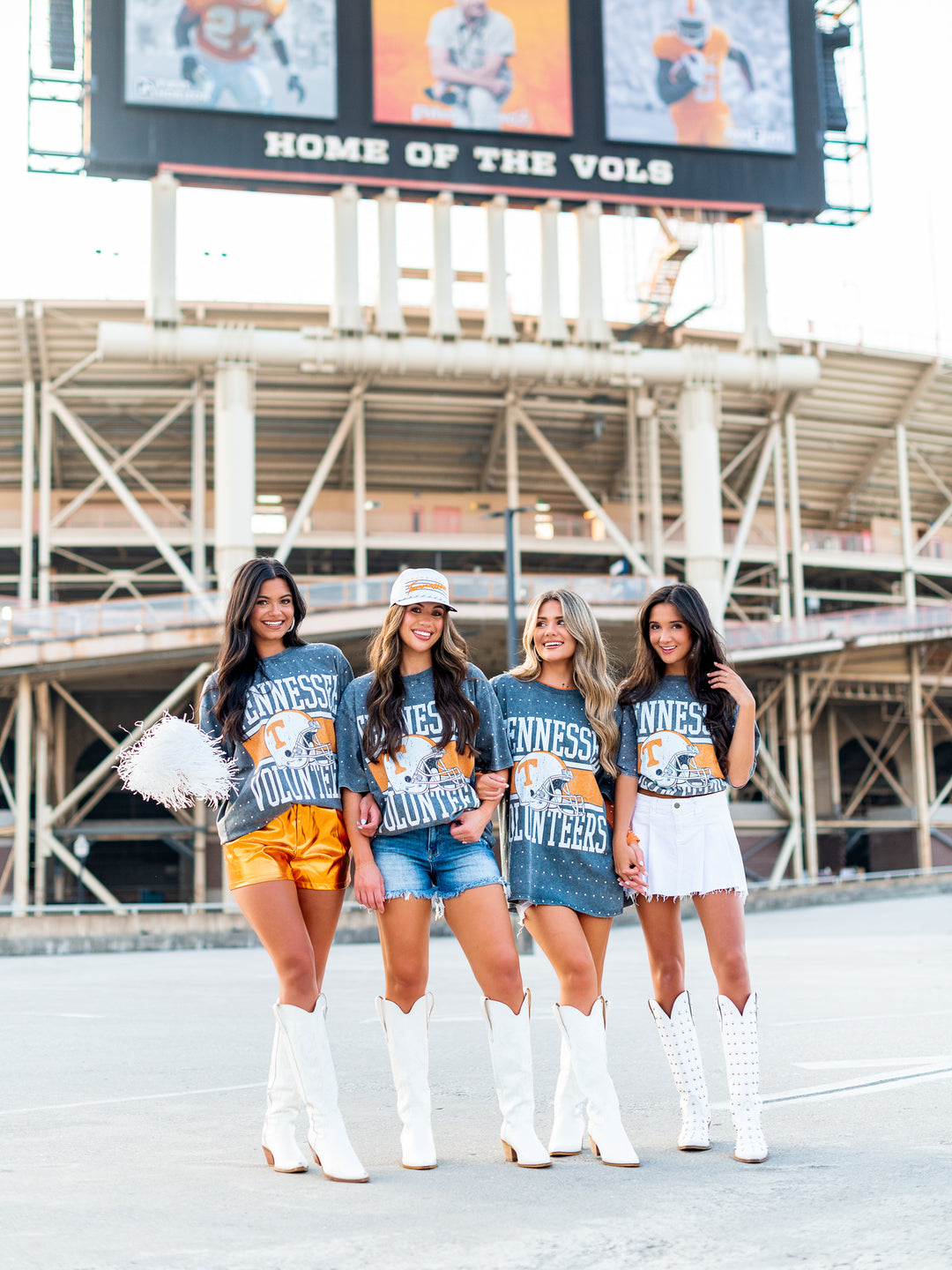 University of Tennessee Helmet All-Over Mini Rhinestone Tee