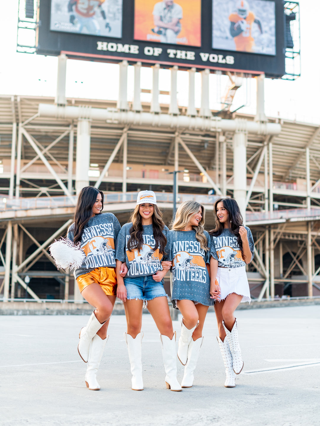 University of Tennessee Helmet All-Over Mini Rhinestone Tee