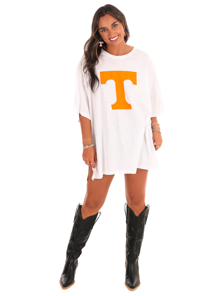 Tennessee Big Print Block Oversized Tee