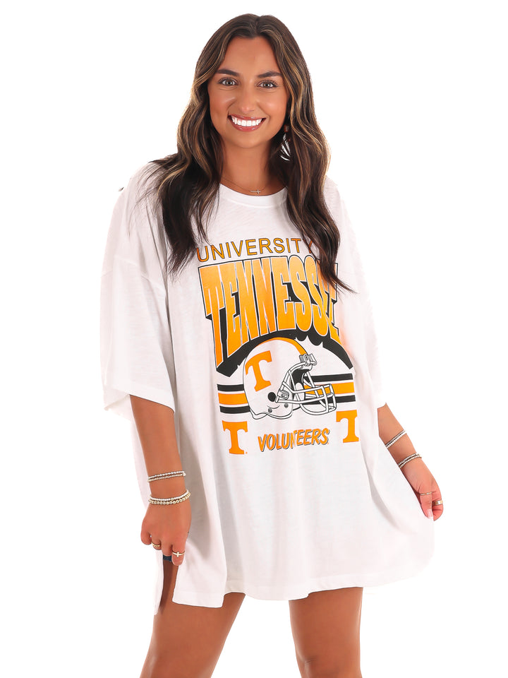 Retro Tennessee Helmet Oversized Tee