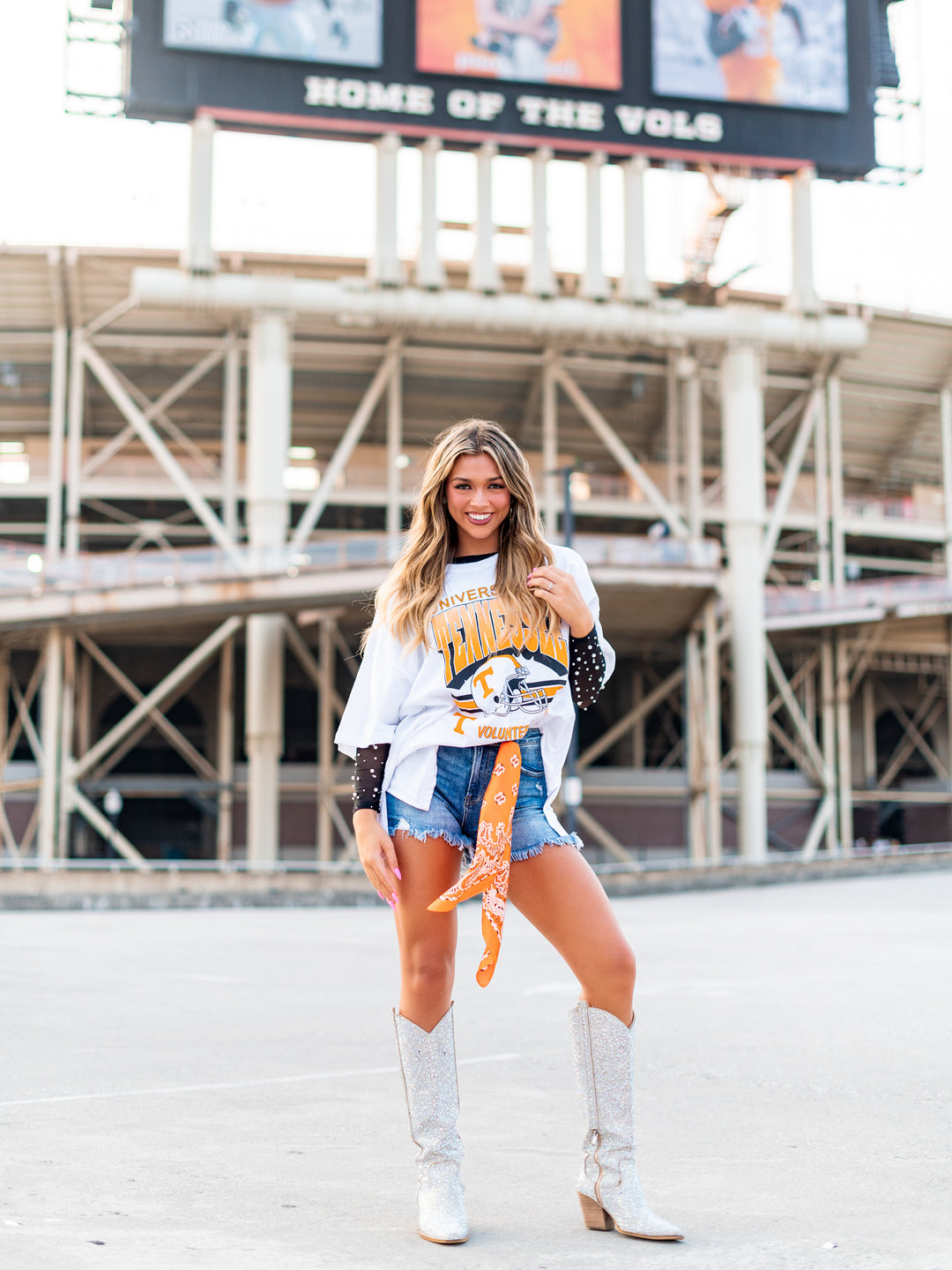 Retro Tennessee Helmet Oversized Tee