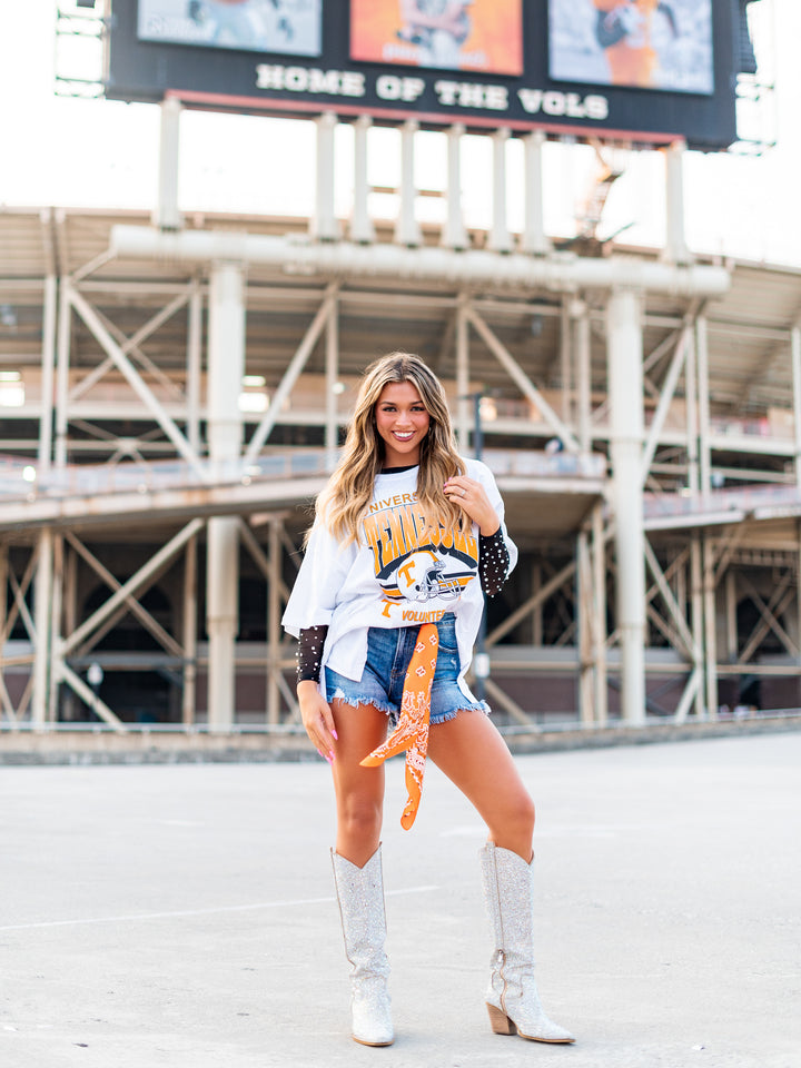 Retro Tennessee Helmet Oversized Tee