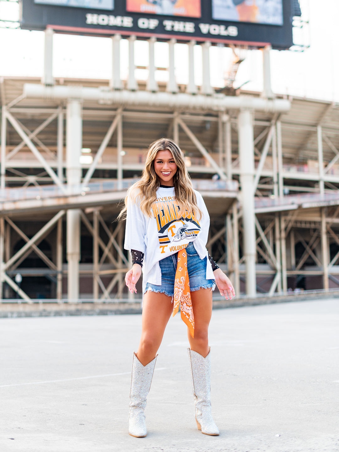 Retro Tennessee Helmet Oversized Tee