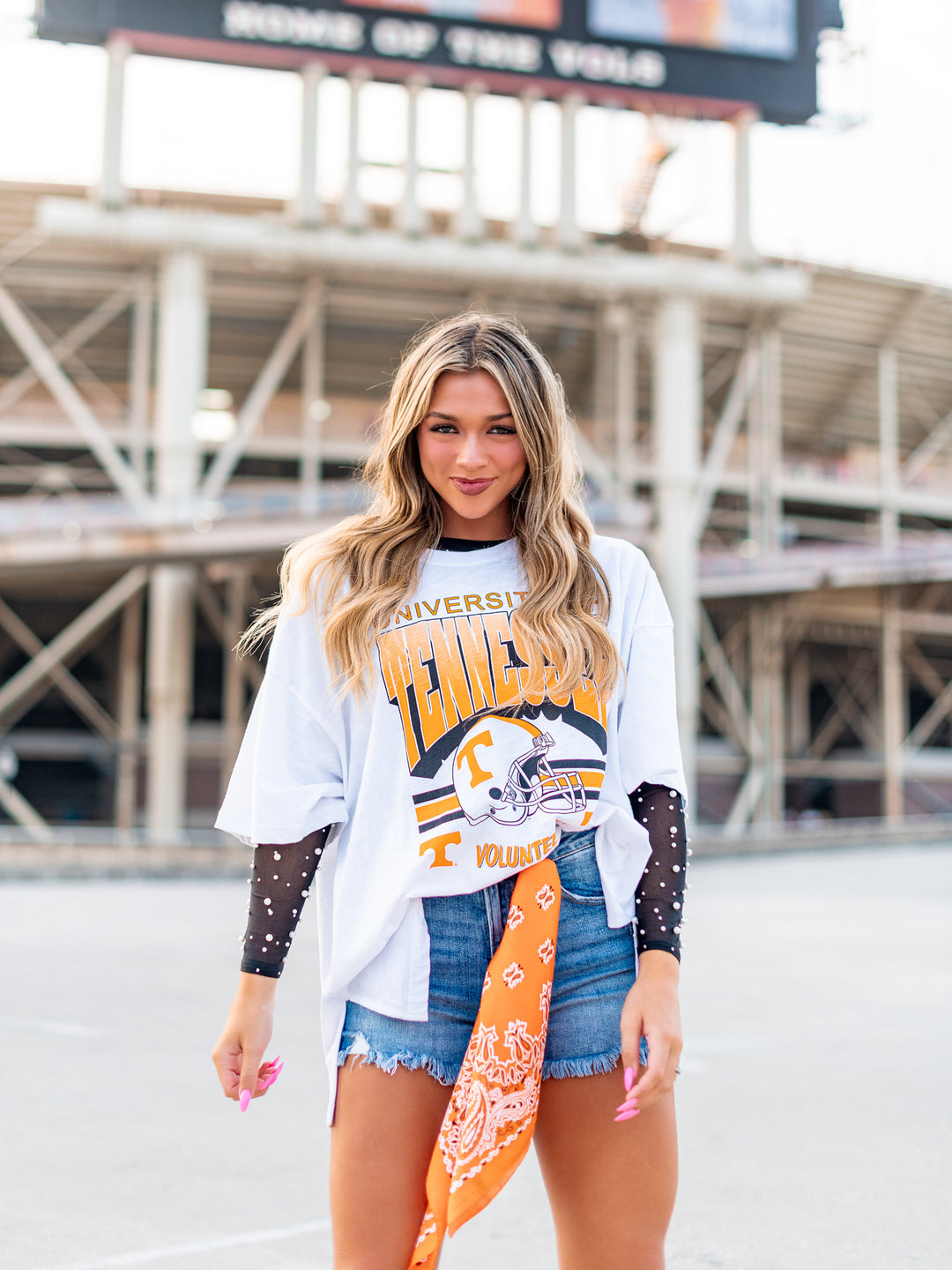 Retro Tennessee Helmet Oversized Tee