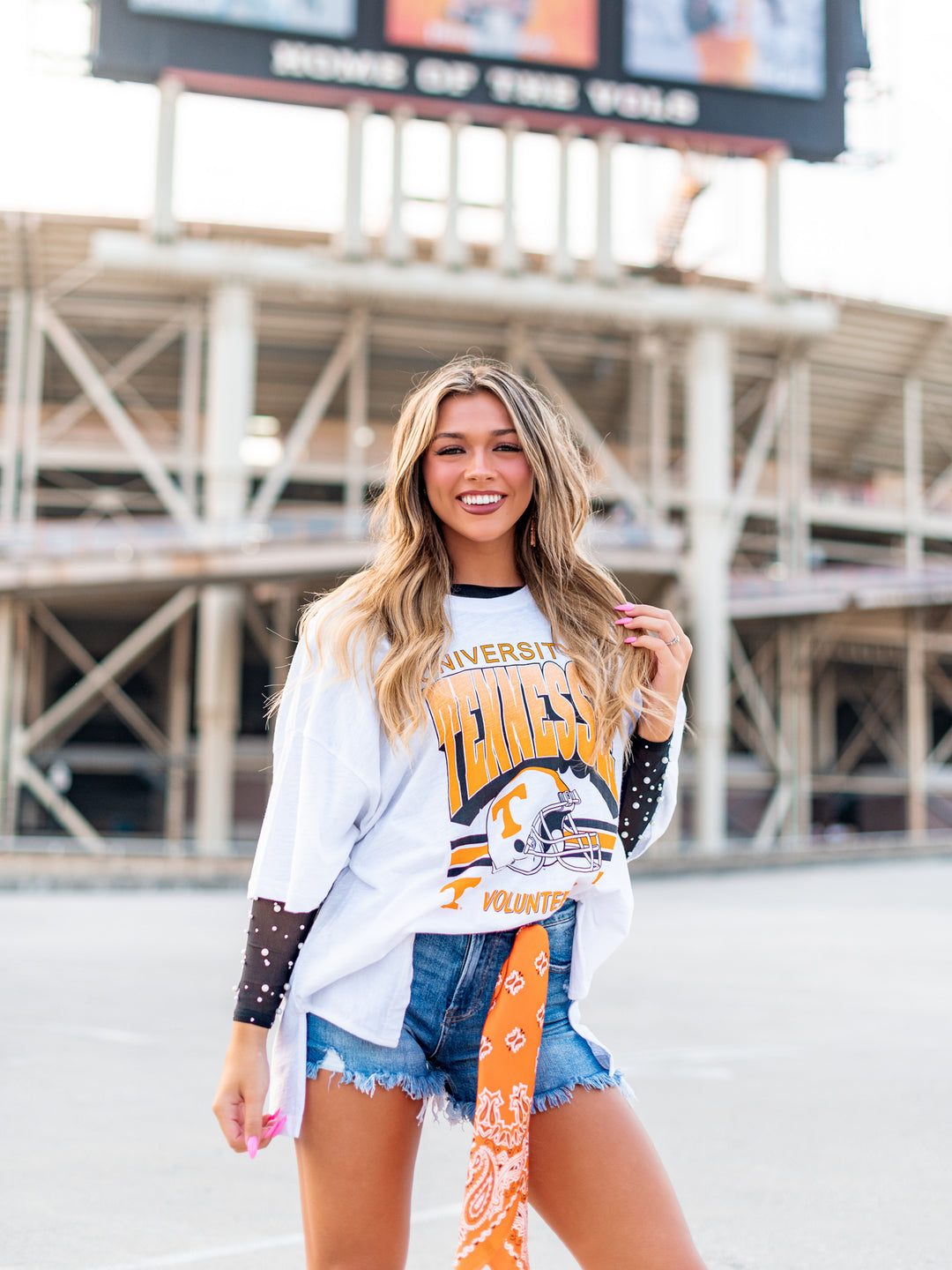 Retro Tennessee Helmet Oversized Tee