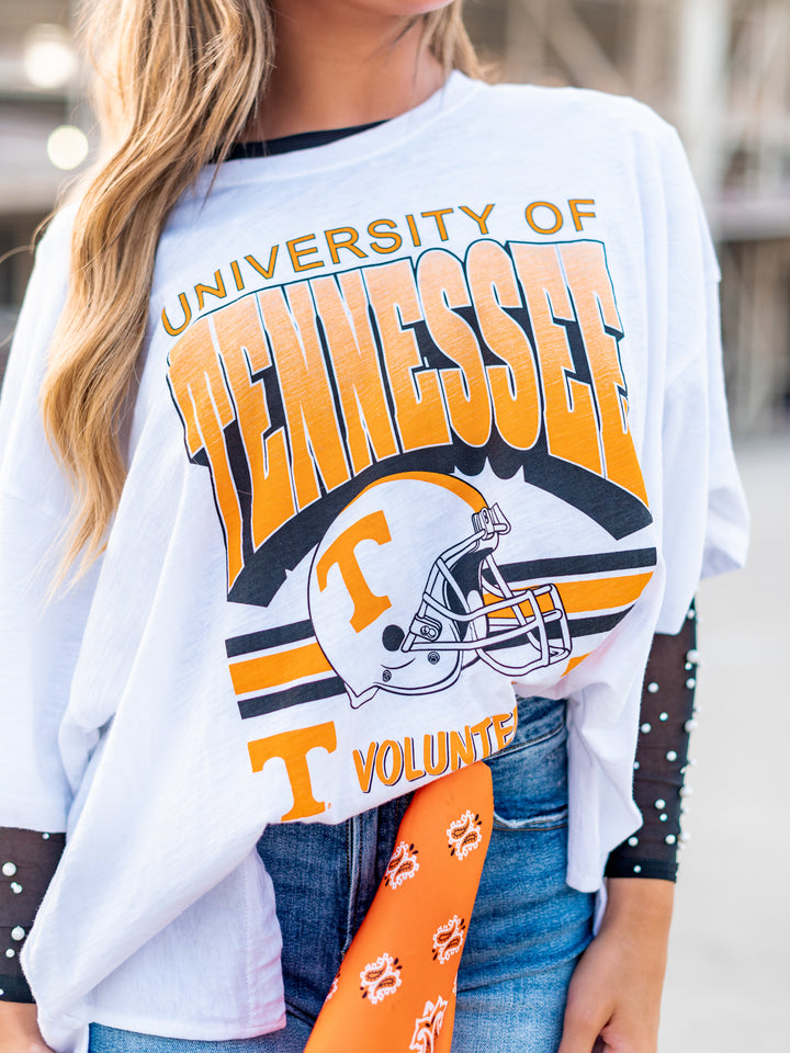 Retro Tennessee Helmet Oversized Tee